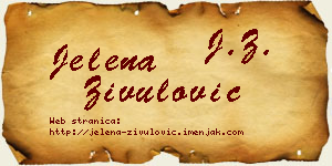 Jelena Živulović vizit kartica